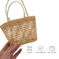 thumbnail image 5 of Monyance Straw Woven Basket 1pc Simple Style Straw Woven Craft Basket Flower Basket Desktop Basket Decor(8.66X4.72X2.36Inches), 5 of 10