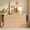Natural Oak, variant on 6 Drawer Dresser with Shelves, 63'' Wide Bedroom Chest of Drawers, Walnut