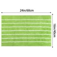 thumbnail image 2 of REGALWOVEN Uxcell Striped Bathroom Rug, Non-Slip Soft Fluffy Bath Carpet, Water Absorbent Bathmat for Tub, Shower Green 16" x 24", 2 of 6