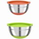 thumbnail image 1 of 2 Pack Mixing Bowls with Airtight Lids, Colorful Stainless Steel Metal Nesting Bowls for Kitchen, No, 1 of 5