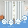thumbnail image 6 of DONGPAI Blackout Outdoor Curtains Waterproof 52x84inch Windproof Curtain Grommet Top and Tab Bottom Drape for Patio, Cabana, Porch, Gazebo, White, 1 Panel, 6 of 9