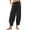 AA Black, variant on Eytino Women's Summer High Waisted Baggy Pants Casual Ankle Length Trouser Slacks with Pockets Black L