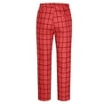 thumbnail image 4 of gbyLJF Men's Plaid Pants Skinny Dress Pants for Men Slim Fit Suit Pants Casual Business Checked Plaid Pants, 4 of 6