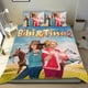 thumbnail image 1 of Bibi y Tina Conjunto de sábanas temático, trío de piezas, cómodo y amigable con la piel, diseño único, regalo de decoración para el hogar para familiares, amigos y fans,135cm *200cm, 1 of 6