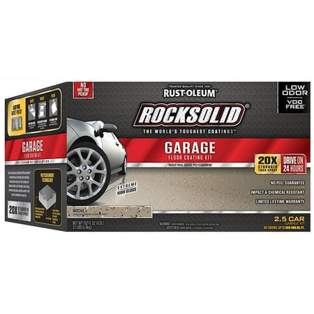 Rust-Oleum 293517 RockSolid Polycuramine Garage Floor Coating Mocha Kit 2.5 Car Garage