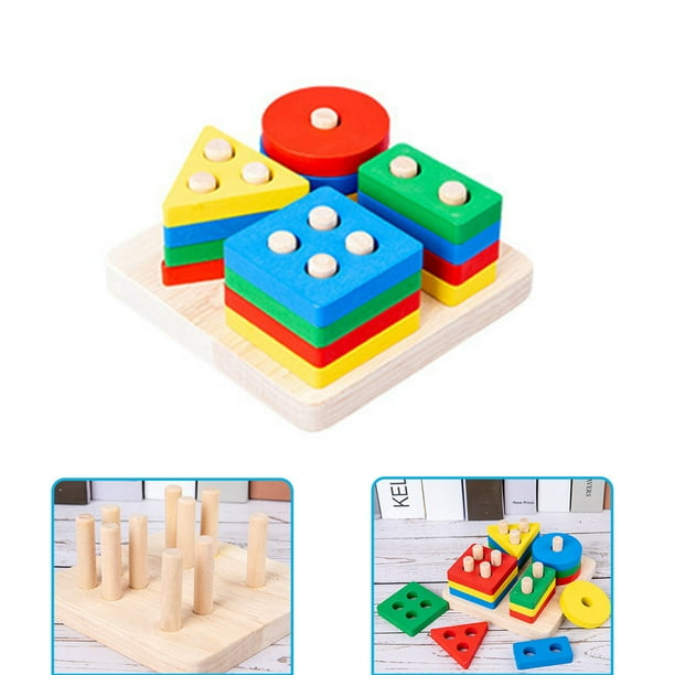 Dsseng Educational Toy Toddler Toy for 2 3 4+ Years Old Boy Girl Wooden Puzzle Shape Sorter