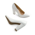 thumbnail image 5 of DREAM PAIRS Women's High Chunky Block Heels Closed Pointed Toe Slip on Women Pumps Wedding Party Work Comfortable Dress Shoes for Women, 5 of 5