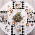 thumbnail image 4 of Christmas Placemats Buffalo Check Plaid Placemats Black White for Christmas Holiday Farmhouse Table Home Decoration Set of 6, 4 of 7
