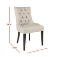 thumbnail image 7 of SAFAVIEH Abby Contemporary Linen Solid Dining Side Chair, Taupe (Set of 2), 7 of 7