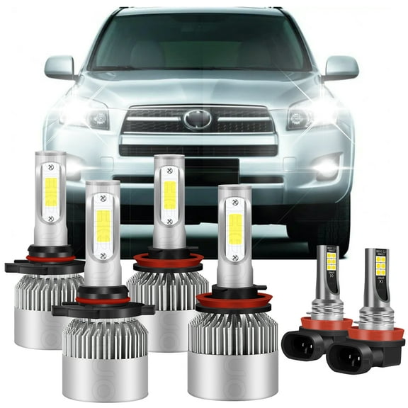 For Toyota RAV4 2006 2007 2008 2009-2012 LED Headlight High Low Fog Light Bulbs