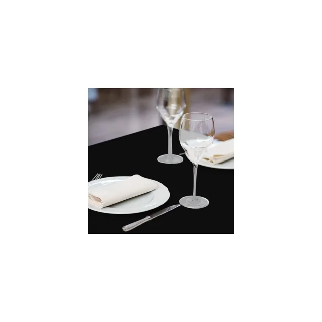 Nappe 54"x54 Pouces Tissu 7.1 Oz. Filé Polyester "Tradition" Couleur Noir 3/pack