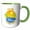 Green/White, variant on 3drose, Funny Beach Quote, I'm on Island Time., 11oz Two-tone Yellow Mug