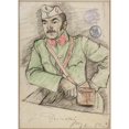 thumbnail image 2 of Leopold Gottlieb 11x14 Gold Ornate Wood Frame and Double Matted Museum Art Print Titled - Jan Pryziński, Cavalry Lieutenant, Kmdt 6 Swedish Lancers of the Polish (1915 - 1916), 2 of 4