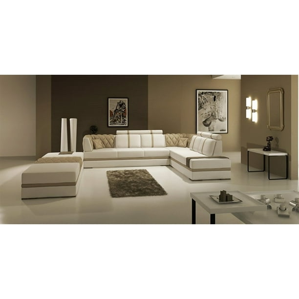 Manhattan Leather Sectional Sofa Lf 3105 Com Manhattan Leather Sectional Sofa Lf, Manhattan Modern White Leather Sofa Set