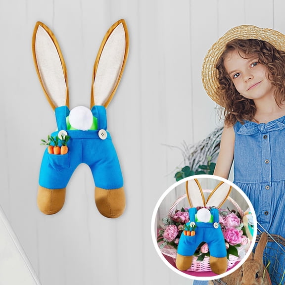 Easter Bunny Wreath Decoration, Funny Door Wreath Front Door Hanging, Yard Decorations Outdoor Balcony Decor, Welcome Sign Home Decor Living Room