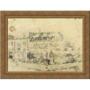 Vincent's Boarding House in Hackford Road, Brixton, London 24x18 Gold Ornate Wood Framed Canvas Art by Vincent van Gogh
