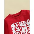 thumbnail image 5 of My First New Years Baby Boy Outfit Baby Boy Valentines Day Outfit Letter Print Long Sleeve Sweatshirt T-shirt and Elastic Casual Pants Suit, 5 of 9