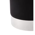 thumbnail image 4 of Inspired Home Violet Ottoman Velour Noir/ Chrome, 4 of 6