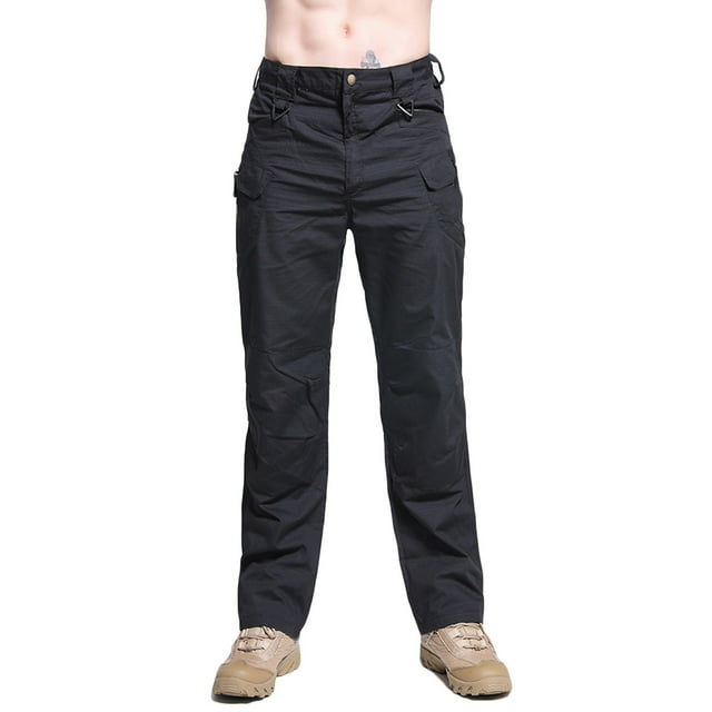 Birdeem Mens Solid Color Multi-Pocket Washed Overalls Outdoor Casual Pants Trousers
