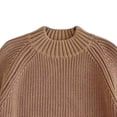 thumbnail image 6 of Lmnyox Sweaters for Kids Fashion Solid Color Long Sleeve Turtleneck Knitted Pullover Winter Loose Warm Tops, 6 of 9