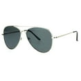 thumbnail image 2 of SA106 Mens Retro Ultra Flat Lens Metal Aviator Sunglasses Silver Black, 2 of 4