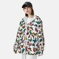 thumbnail image 3 of Vsdgher Sweat à Capuche Imprimé Papillons Volants Colorés pour Hommes Femmes, Manches Longues Protection Solaire Pêche Course Natation-Grand, 3 of 7