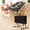 Black 61in, variant on Conference Table, Conference Room Table with Wheels, Flip Top Training Tables Meeting Table for 10 People for Office Conference
