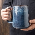 thumbnail image 4 of Tapered Coffee Mugs set of 1, Ceramic Hand Painted Kiln Formed Large Capacity 23.67 oz Coffee Mugs for Office or Home Use, 4 of 5