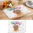 thumbnail image 6 of Valentine's Day Dog Placemats Set of 4, Love Golden Retriever Red Love Heart Rose Non-Slip Place Mats Washable Table Mats for Kitchen Dining Table Decorations Indoor/Outdoor, 6 of 9