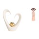 thumbnail image 1 of Escultura de corazón, figura de escritorio, estatua de resina, vestido folclórico tradicional chino para niña, artesanía, decoración étnica, material, 1 of 8