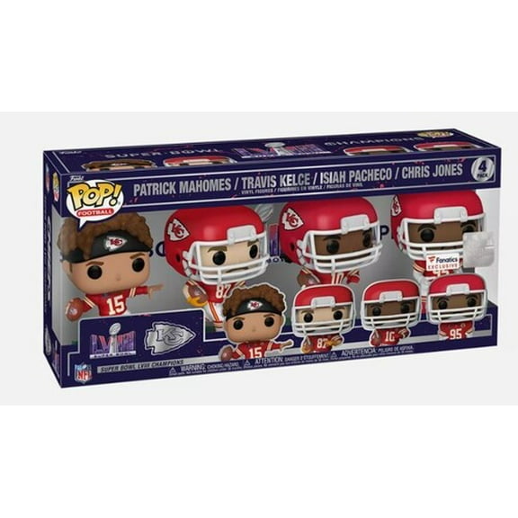 FUNKO POP! NFL: Super Bowl 2024 - Chiefs 4-Pack, Funko, Gifts