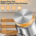 thumbnail image 2 of 6 Quart Stainless Steel Stock Pot with Lid, Deep Fryer Basket for Kitchen Cooking, Induction Ready, 2 of 6