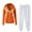 DT-Orange, variant on DailyTrove Women's Long Sleeve Zip-Up Hoodie & Pant Set - Solid Color, Casual Style, Spring & Street Wear,Pink