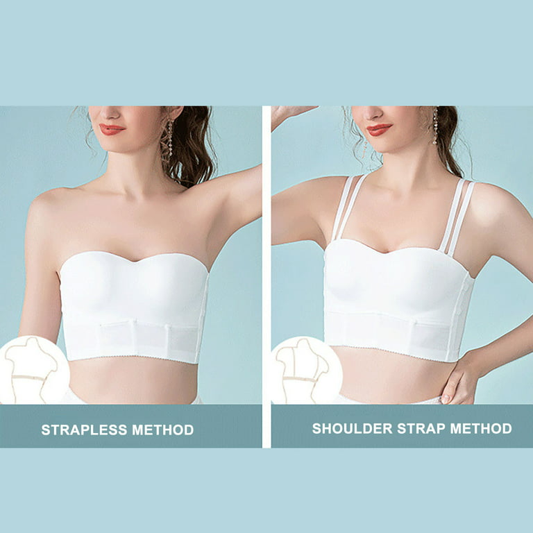 Nursing Bras Thin Cover Vest Strapless Bra for Womens Plus Size Beige XL
