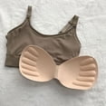 thumbnail image 2 of Minnieouse Sujetador deportivo sin costuras para mujer, top deportivo push up para fitness, espalda en U con relleno Ropa interior Caqui Minnieouse AP000316-05, 2 of 6