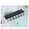 thumbnail image 3 of Portable Medicine Case Medicine Box Pill Organizer Pill Box Moisture-Proof Pill Case Medication Reminder Portable Travel Container for Vitamins Fish Oil Compartments, 3 of 6