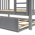 thumbnail image 4 of BEDSMART Solid Wood Full Over Full Bunk Bed With Trundle | Gray, 4 of 5