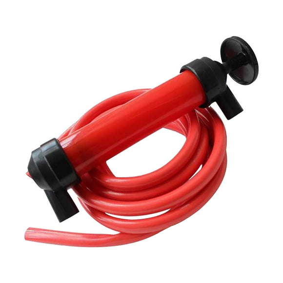 Lolmot Siphon Pump for Gasoline Multipurpose Siphon Fuel Transfer Pump Kit (For Gas Oil and Liquids), Red Medium