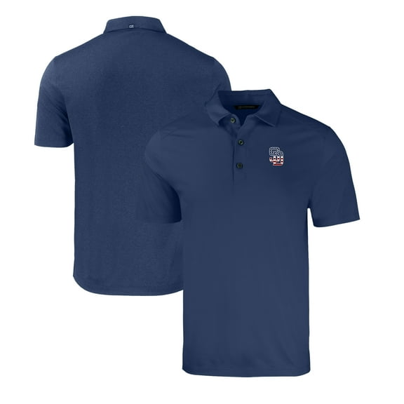 Men's Cutter & Buck  Heather Navy San Diego Padres Stars & Stripes Forge Eco Stretch Recycled Polo