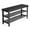 Black, variant on Tcbosik 3-Tier Shoe Rack Bench, White Bamboo Entryway Organizer, Space-Saving Shoe Storage with Seamless Top, 35.43"L x 11.02"W x 17.72"H