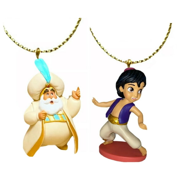 Baby Prince Aladdin & Sultan King Dad Ornament Figure Charm Figurine 3” New Rare