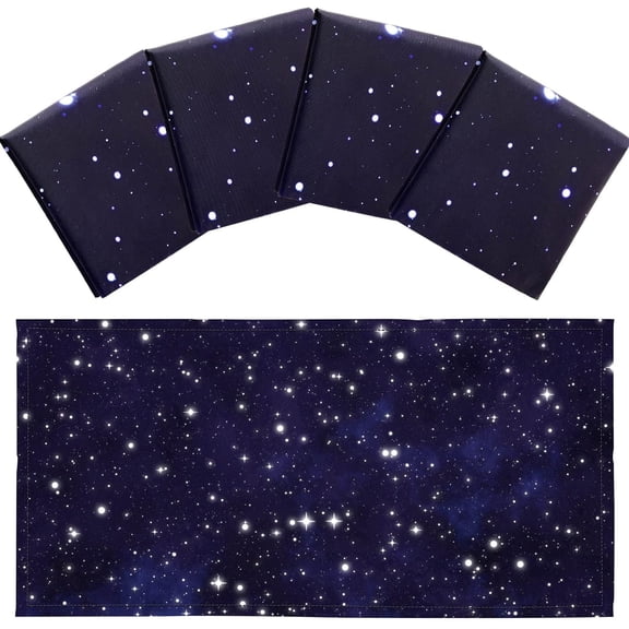 4 Pack 4 x 2 Feet Fluorescent Light Covers for Ceiling Lights | Magnetic Light Filters for Classroom, Office, Hospitals, Home(Starry Sky)
