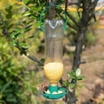 thumbnail image 4 of Green Squirrel Proof Bird Feeder With Protective Cover Large Capacity Seed Bin For Outdoor Garden, 4 of 7
