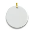 thumbnail image 2 of Oiur 5 Pcs Sublimation Blank Ceramic Ornament White Porcelain Round Ornament with Lanyard for DIY Craft Christmas Tree Home Decor, 2 of 7