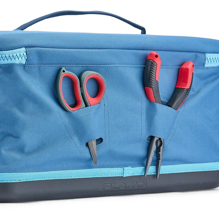 blue tackle bag with plastic zipper 100 dollers Plano Weekend 3700 Tackle Bags, Cutting-Edge Fishing Tackle Bag, Mossy Oak  Bottomlands
