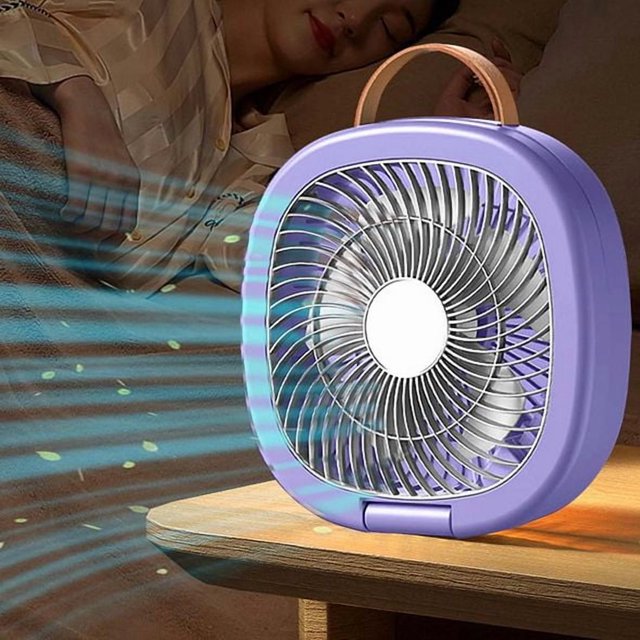 Ventilador de escritorio plegable con temporizador digital, brisa fresca, portátil, para uso en la oficina y el hogar