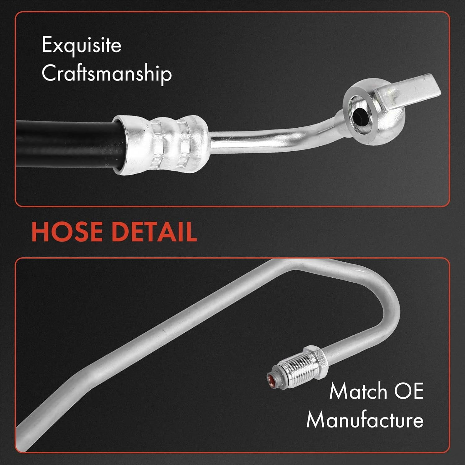 A-Premium Power Steering Pressure Hose Line Assembly Compatible with Chevrolet Prizm 1998-2002 & Toyota Corolla 1998-2002, 1.8L, Pump To Gear