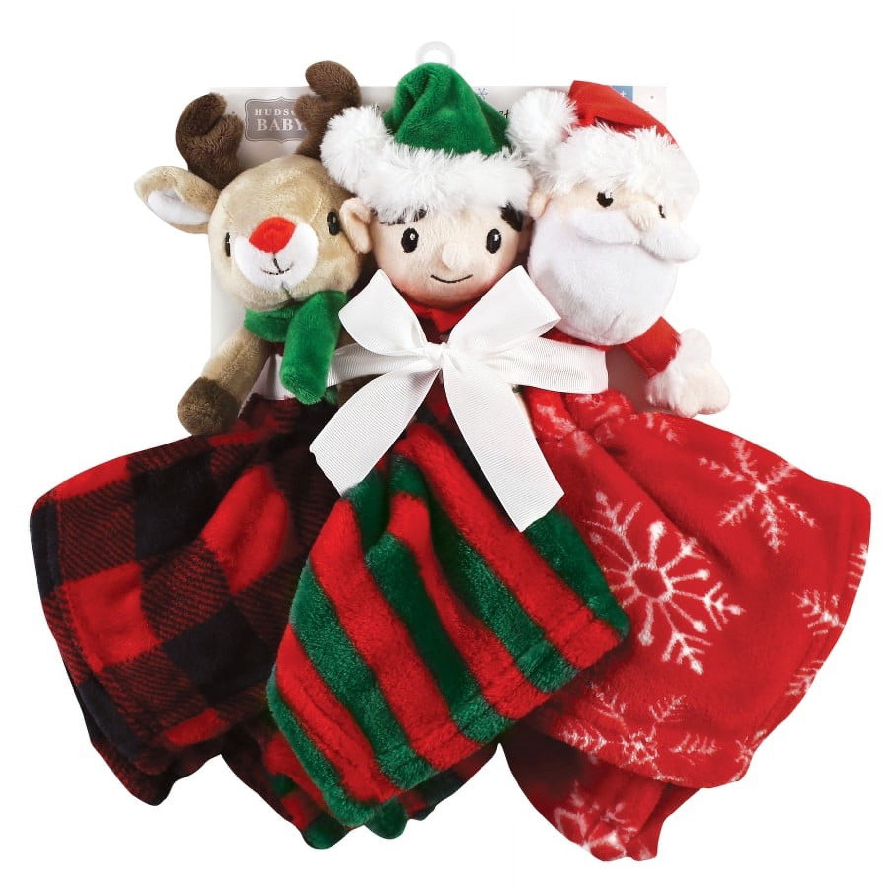Hudson Baby Unisex Baby Animal Face Security Blanket, Elf, One Size