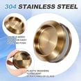 thumbnail image 3 of Uxcell Round Sliding Glass Door Handle 304 Stainless Steel Back-to-Back Rose Gold 2.7", 3 of 7