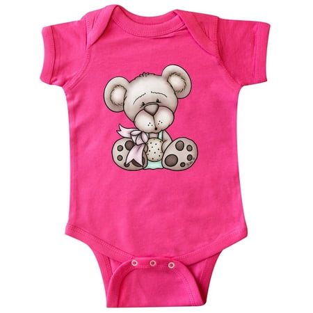 

Inktastic Teddy Bear with Cookie Gift Baby Boy Bodysuit